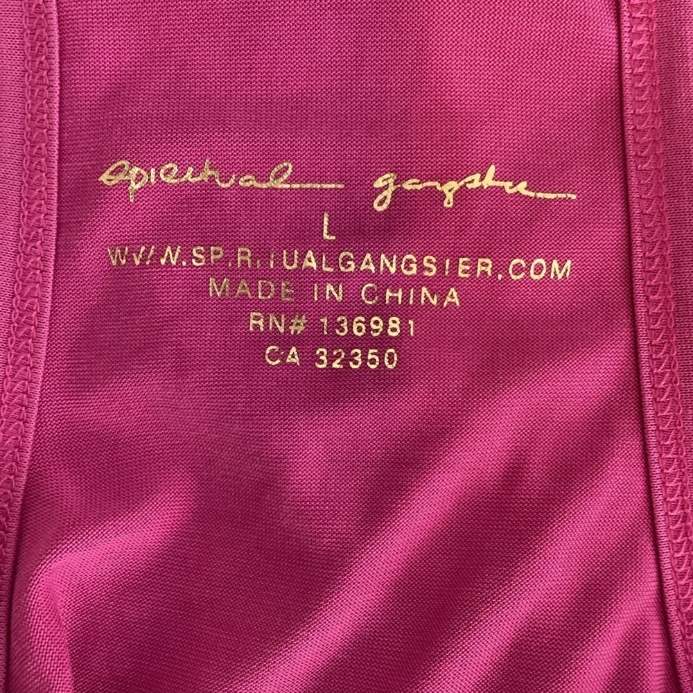 Spiritual Gangster Racerback Tank Top Pink Modal Blend Large - Picture 6 of 7